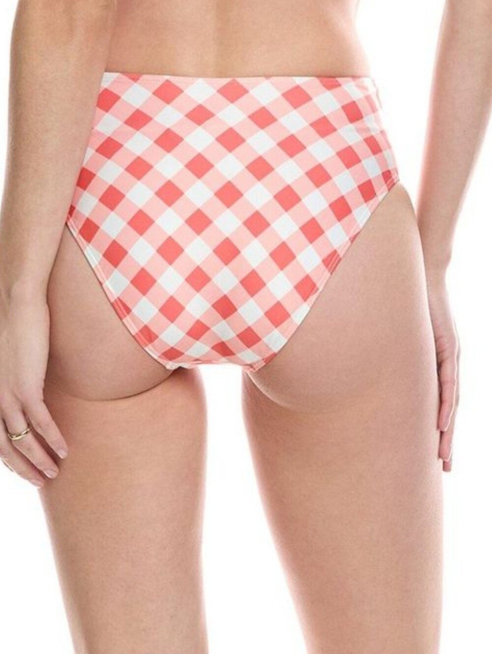Summersalt The Jetsetter Bikini Bathing Suit Orange Gingham Check Plaid NWT 16 - Picture 2 of 13